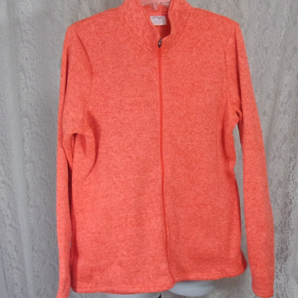 Danskin Front Zip Jacket Coat Heavy Weight Orange Tangerine Size 2X NWOT